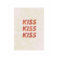 Kiss Kiss Kiss Love Typography (Print Only)
