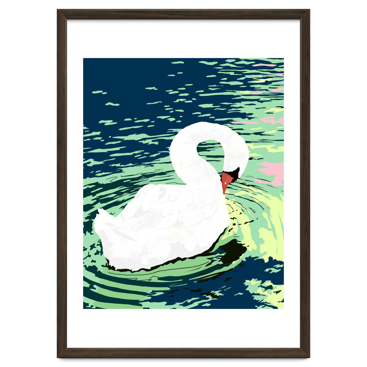 Self Reliance, Swan Birds Painting, Self Esteem Self Love Positivity, Proud Freedom Independence Wildlife Animals