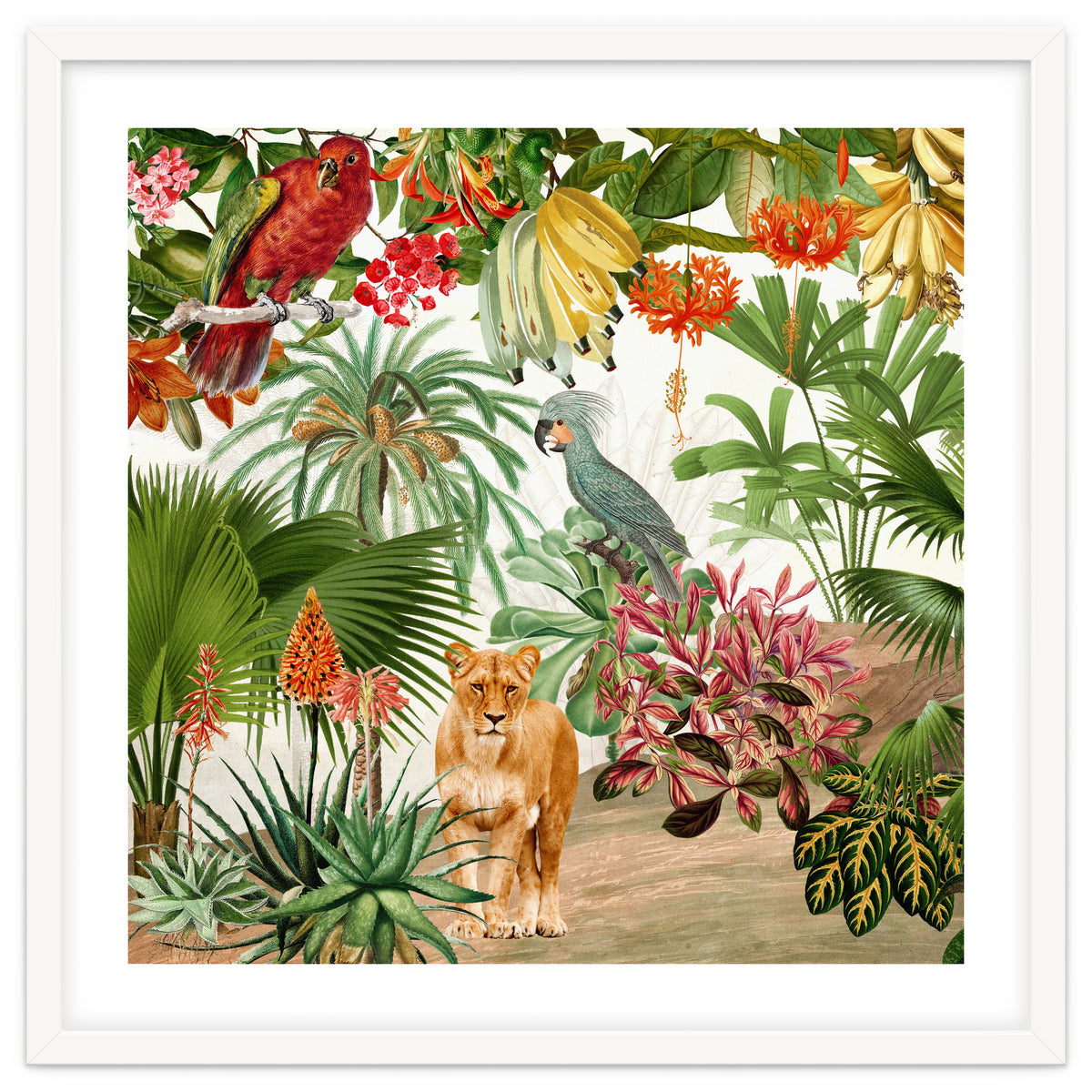 Vintage Tropical Jungle Paradise