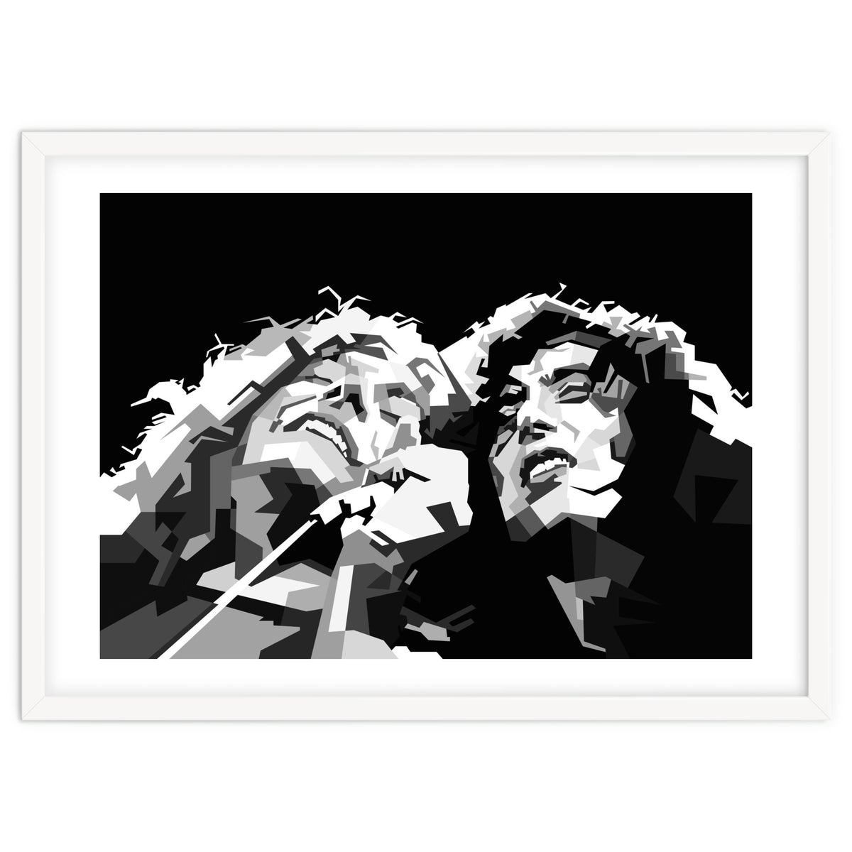 Robert Plant & Jimmy Page Black Illustration
