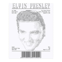 Receipt Art Elvis Presley (Print Only)