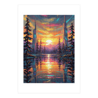 A Cybernetic Sunset Reflecting the Symbiosis (Print Only)
