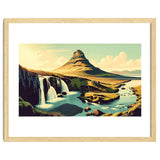 Vintage Iceland, Kirkjufell Mountain Poster thumbnail