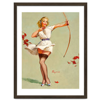 Pinup Sexy Girl Playing A Cupid