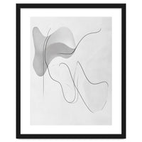 Abstract Black And White Flowing Lines And Shapes