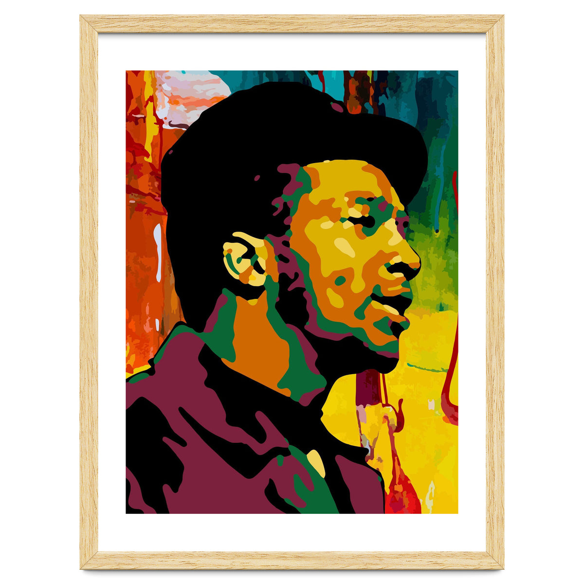 Fred Hampton Colorful Abstract Art