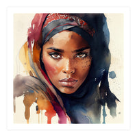 Watercolor Tuareg Woman #7 (Print Only)