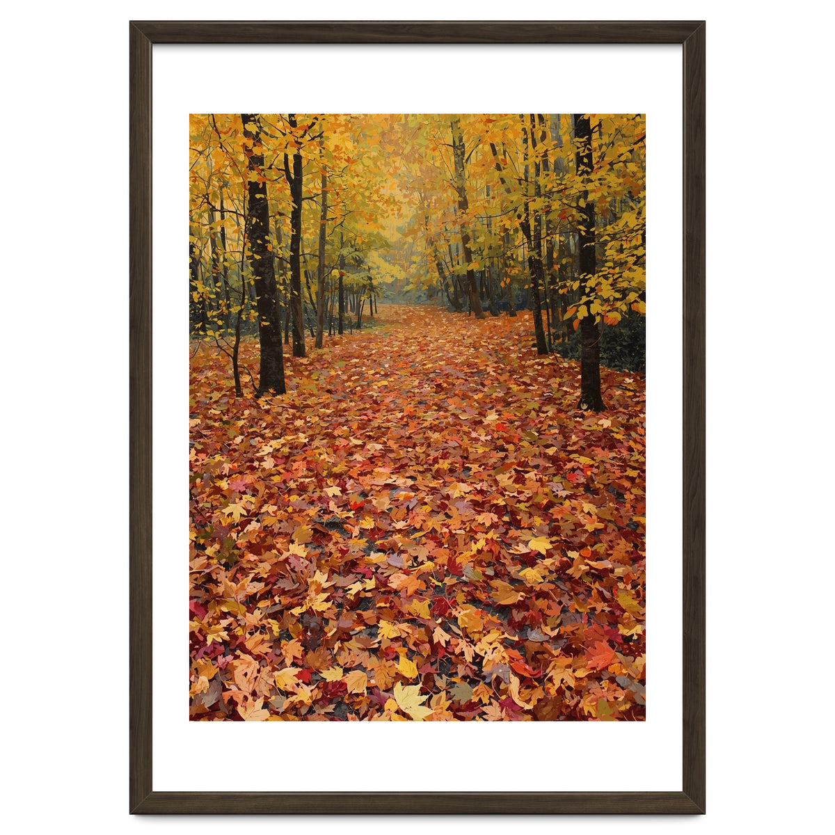 Ethereal Autumn Forest Path