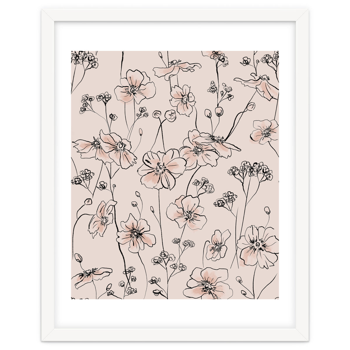 Wild Roses Floral Pattern