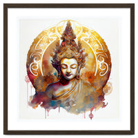 Golden Halo Buddha Portrait
