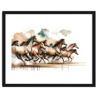 Horses Galloping
