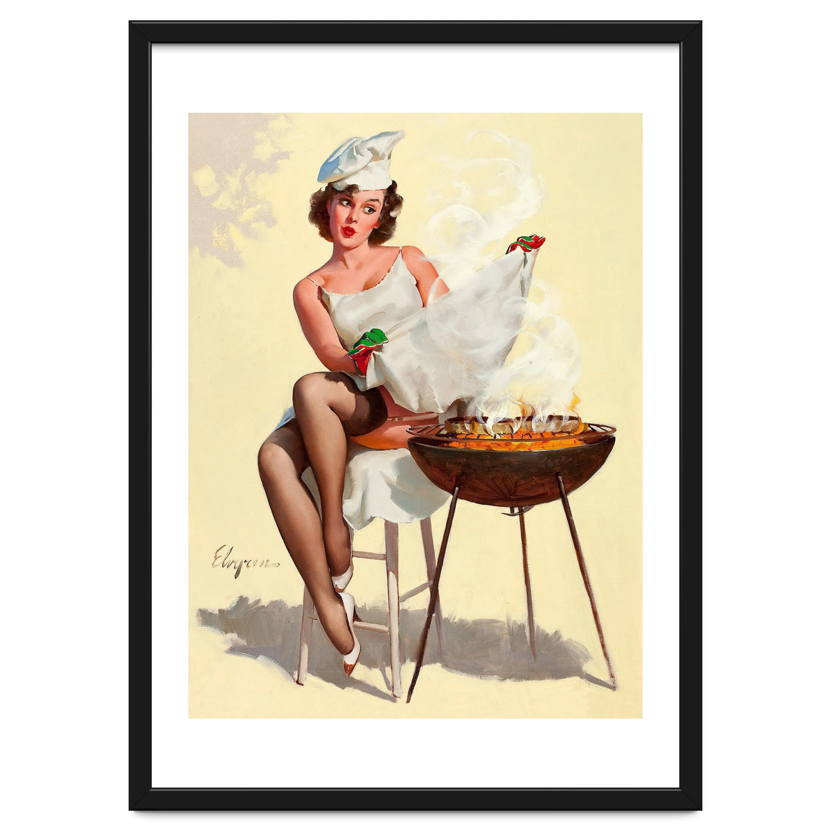 Hot Pinup Barbecue Girl