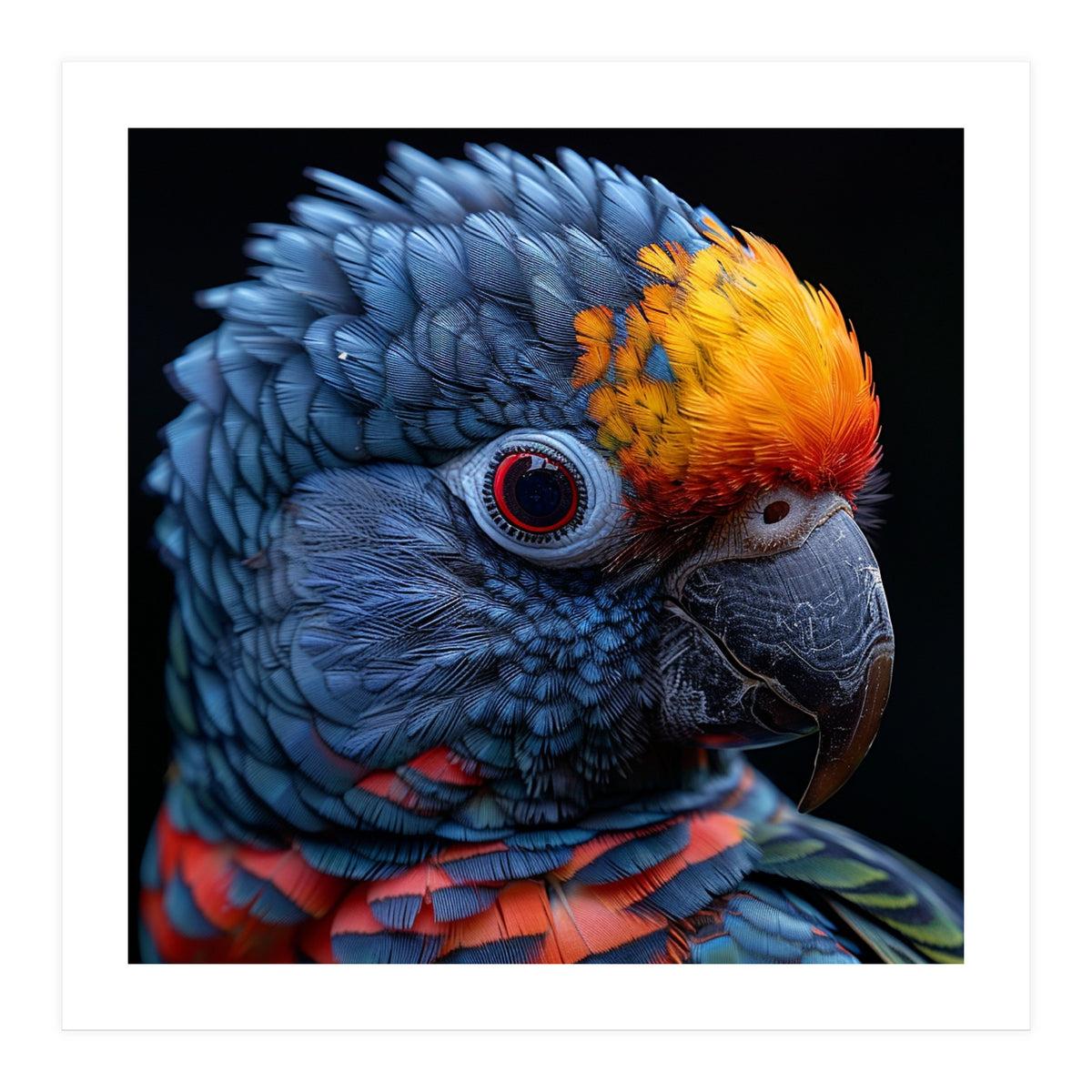 Close Up Vibrant Parrot Eye  (Print Only)