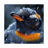 Close Up Penguin In Snow With Water Droplets (Print Only) thumbnail