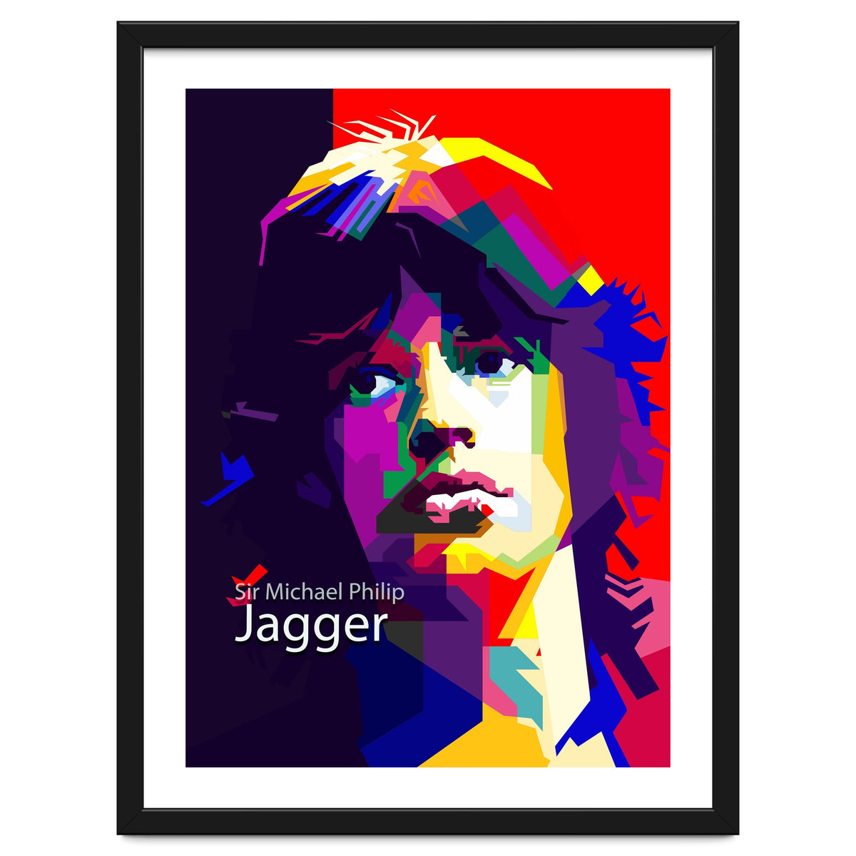 Sir Michael Philip Jagger Pop Art Wpap