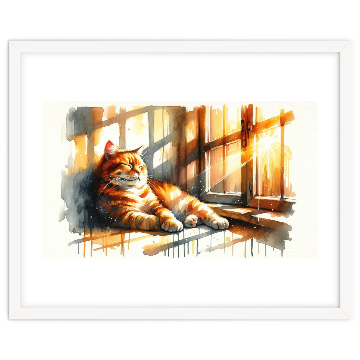 Cat Relaxing In Sunlight