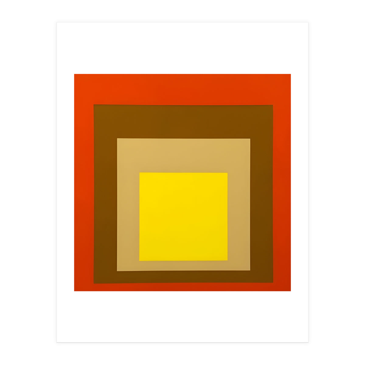 Josef Albers - Red, Brown, Golden (Print Only)