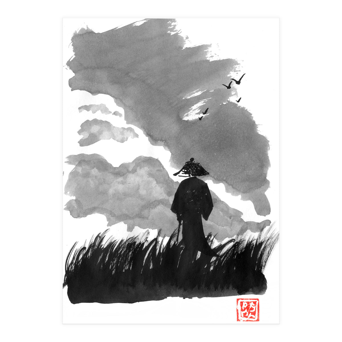 Samurai In The Prairy (Print Only)