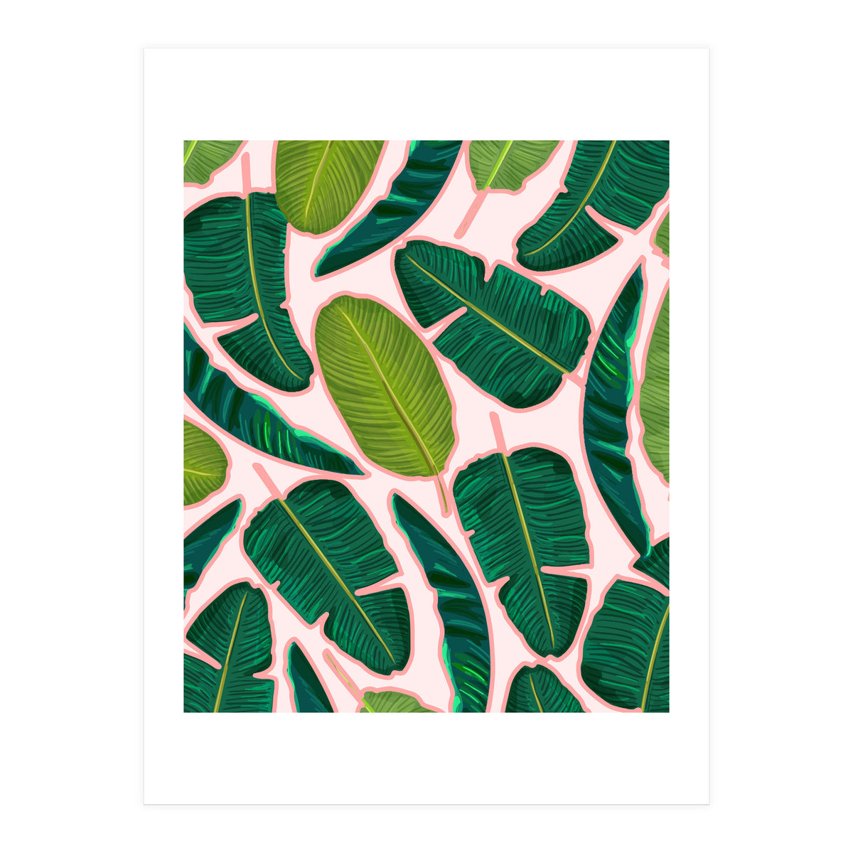 Banana Leaf Blush #society6 #decor #buyart (Print Only)