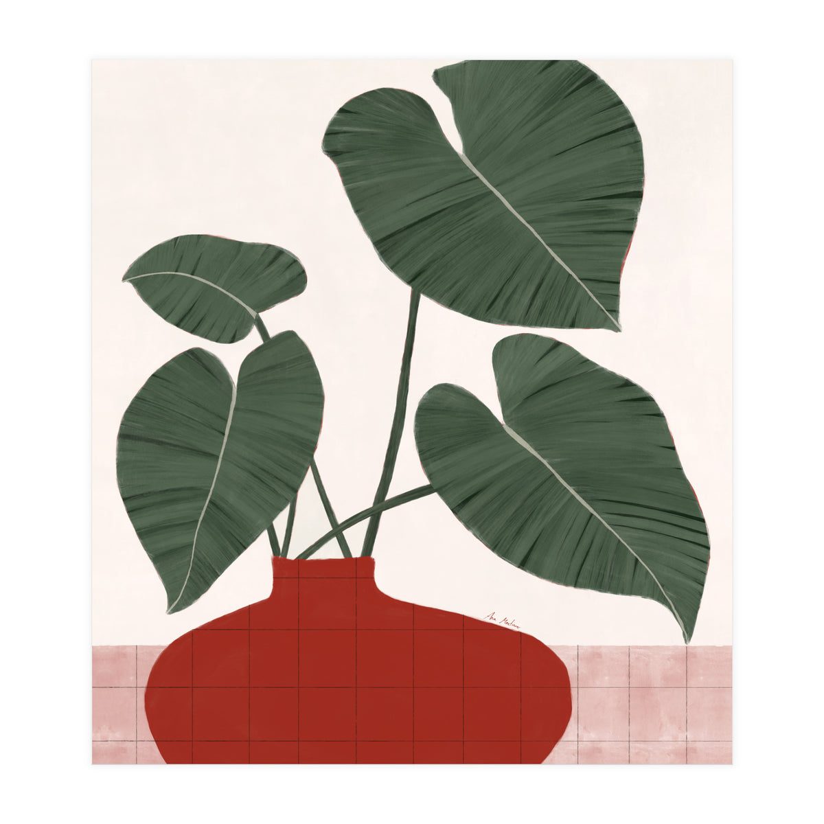 Philodendron Gloriosum plant (Print Only)
