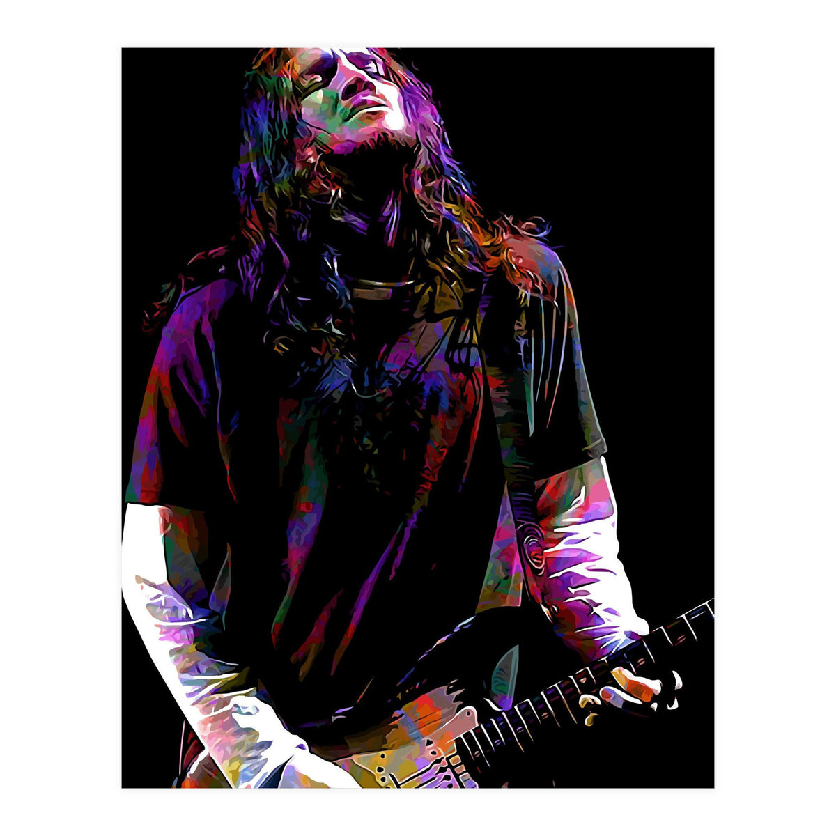 John Frusciante American Musician Guitarist Colorful (Print Only)