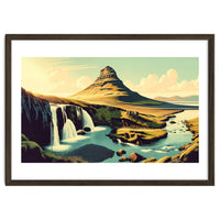 Vintage Iceland, Kirkjufell Mountain Poster