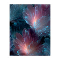 Luminous Bioluminescent Floral Abstract (Print Only)