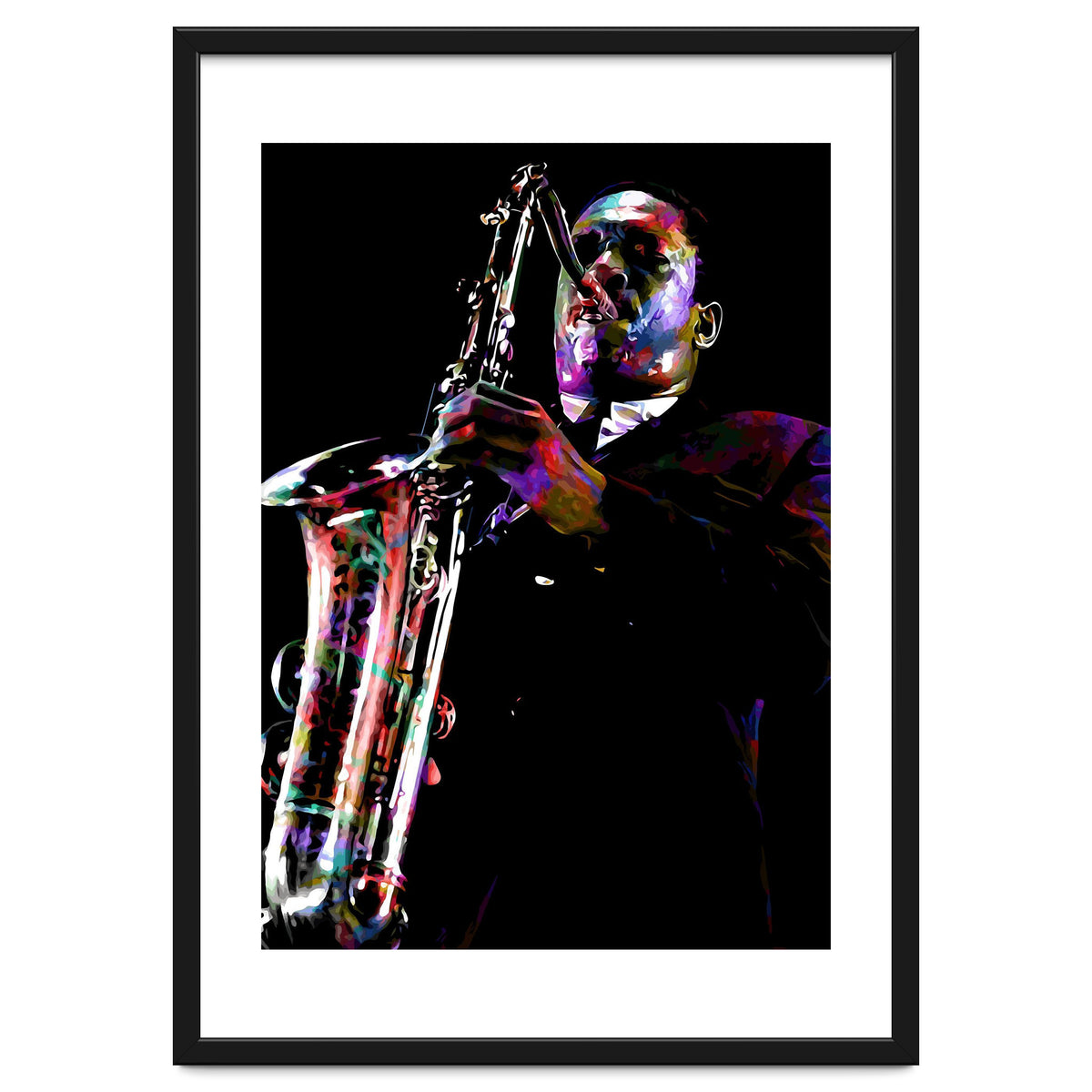 John Coltrane American Jazz Saxophonist Colorful