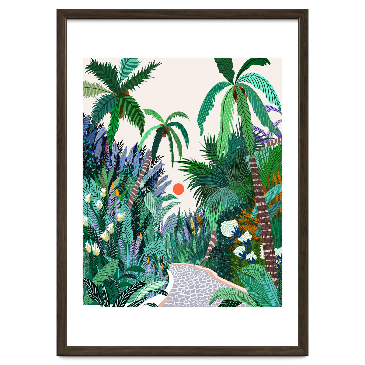 The Urban Jungle Route, Botanical Tropical Nature Plants, Forest Bohemian Eclectic Trees, Exotic Garden Palm Travel Boho