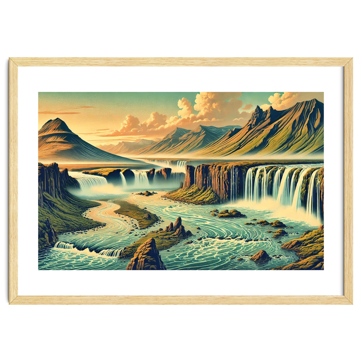 Vintage Iceland, Landscape Poster