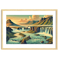 Vintage Iceland, Landscape Poster