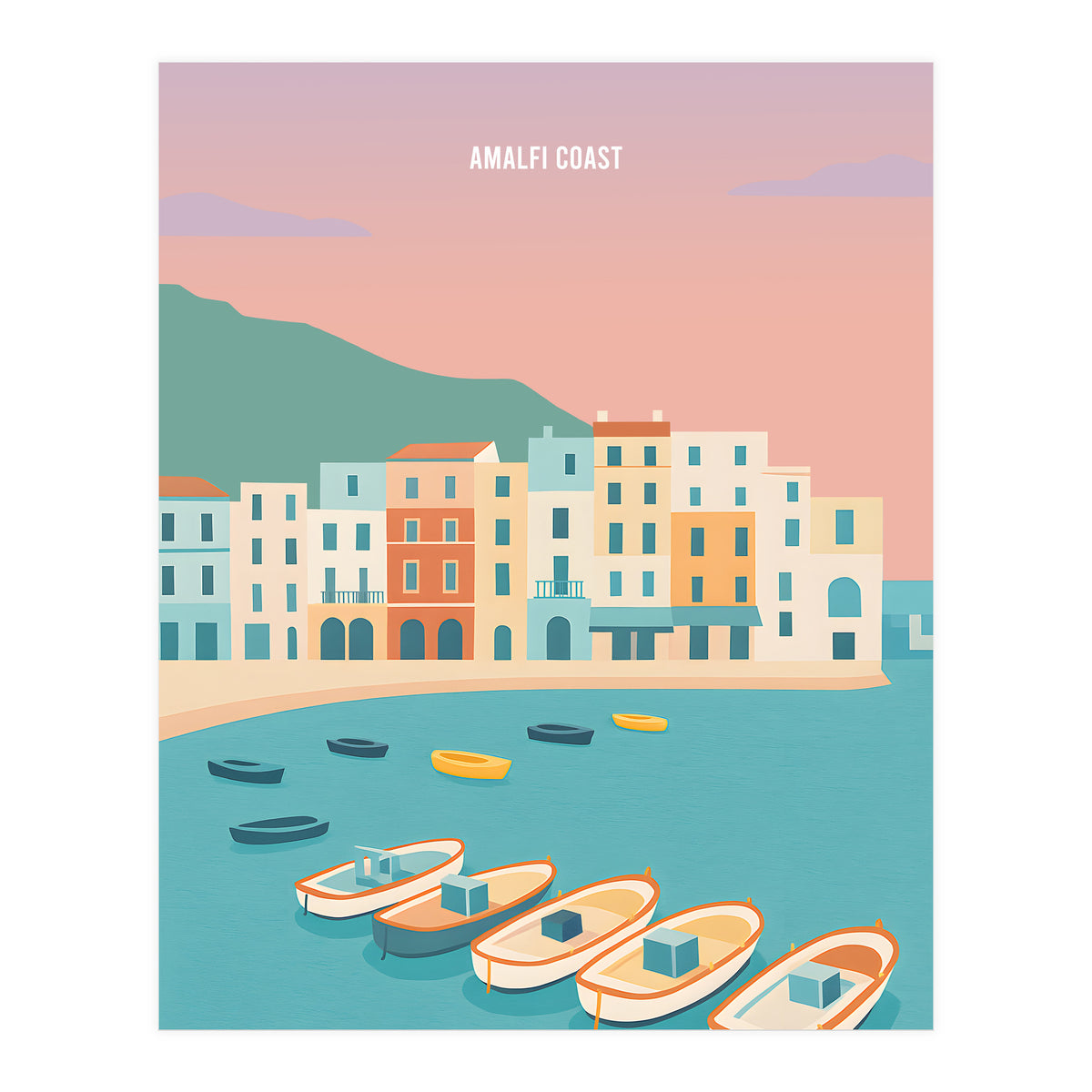 Amalfi Coast Italy Travel Postcard (Print Only)