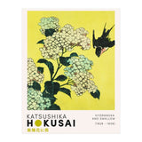 Katsushika Hokusai - Hydrangea and swallow (Print Only) thumbnail