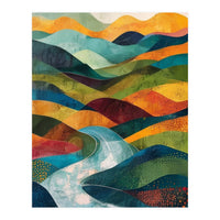 Abstract Rolling Hills Landscape (Print Only)
