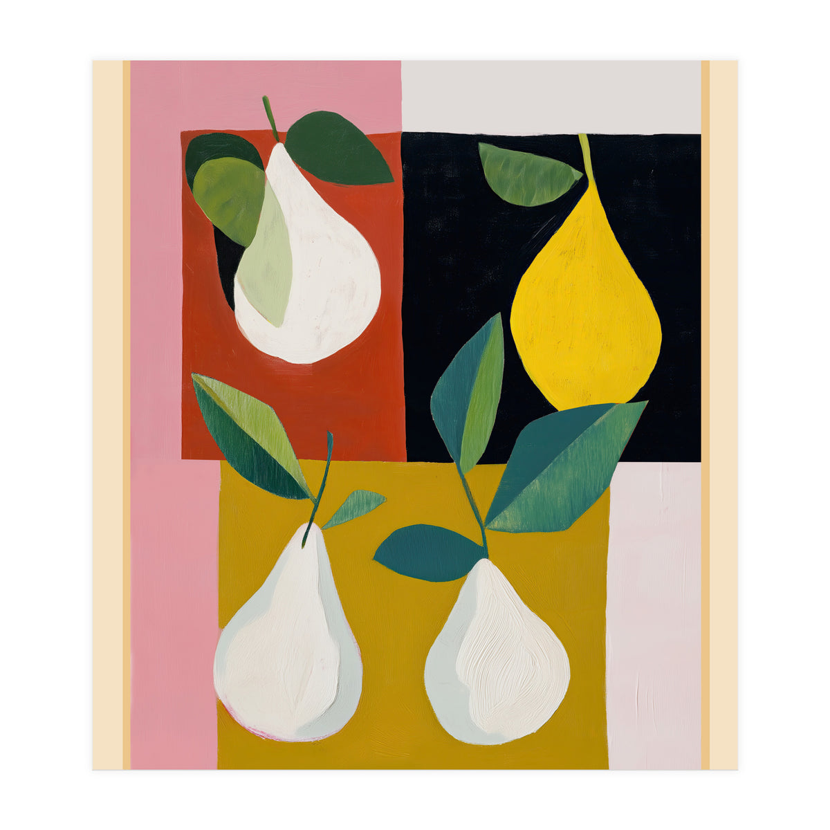 Modern Pears Still Life II (Print Only)