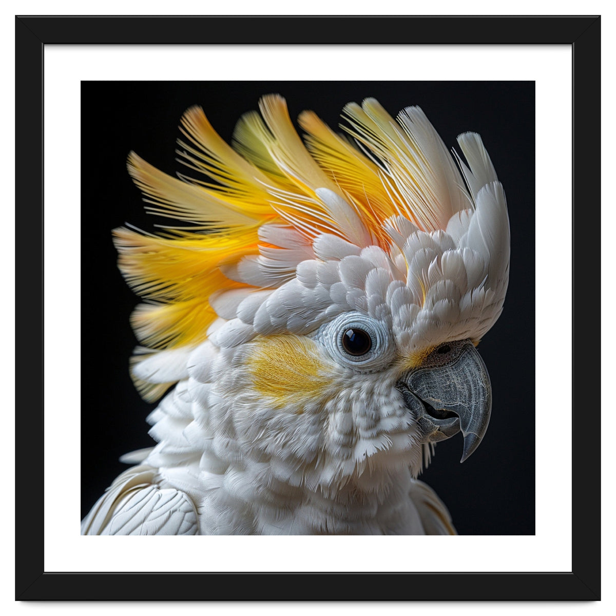 Close Up Of A Cockatoo With Yellow Crest