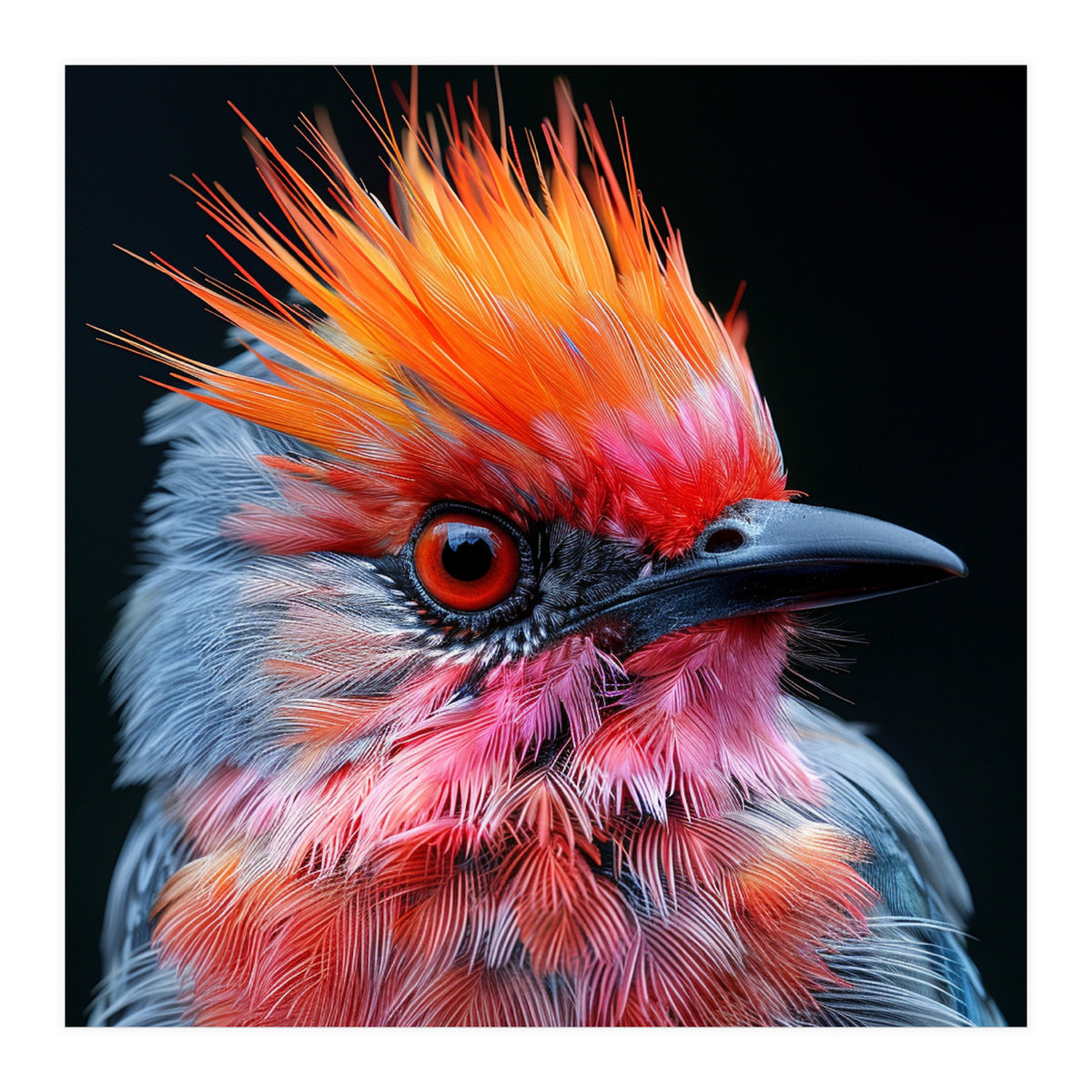 Close Up Of Exotic Bird With Vibrant Plumage (Print Only)