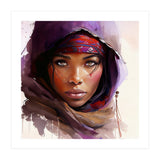 Amethyst Hood Tuareg Woman Portrait (Print Only) thumbnail