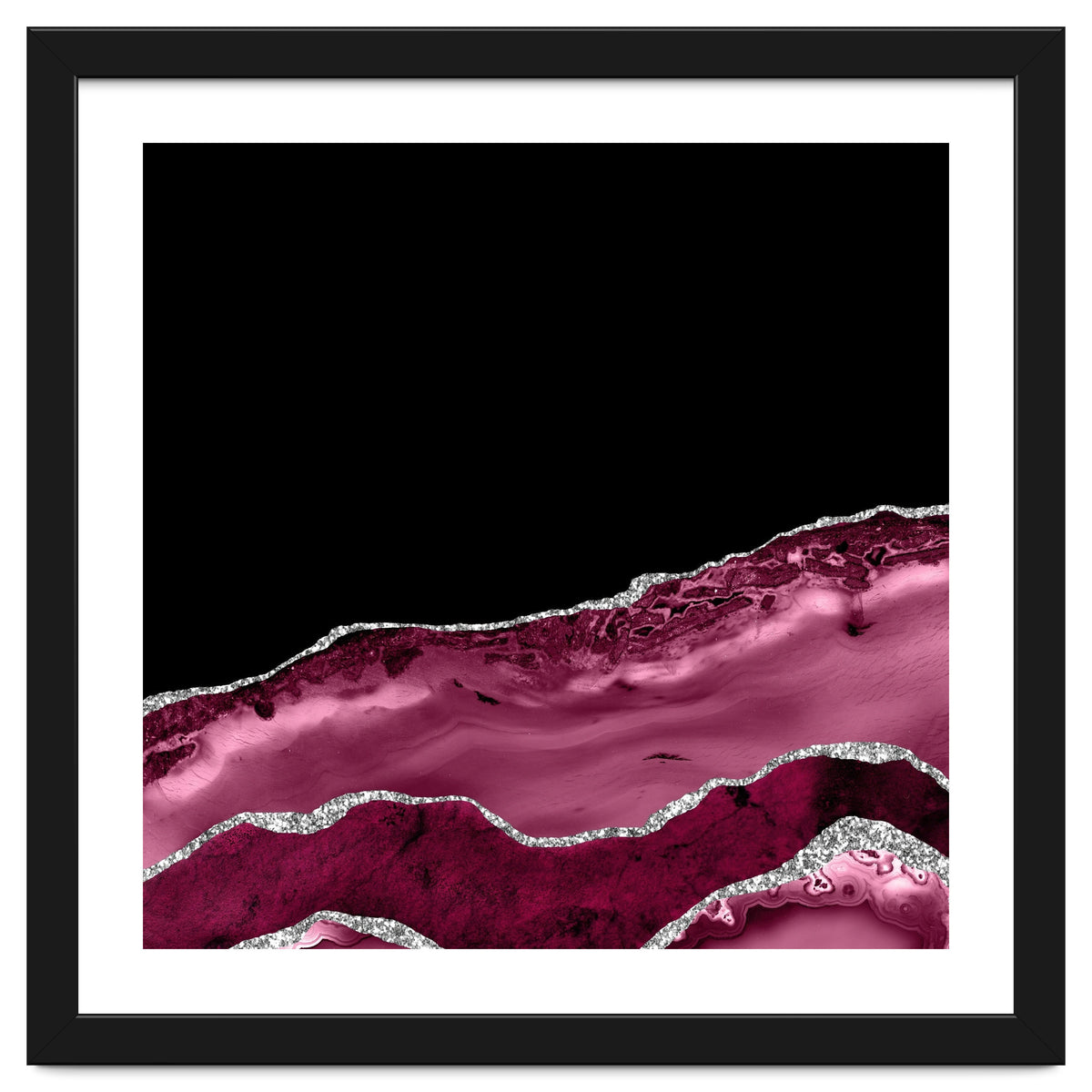 Burgundy & Silver Agate Texture 03