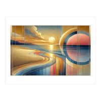 Sundown Serenity Scene In Art Deco (Print Only)