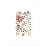 Watercolor Geometric Square Shapes Red (Print Only) thumbnail