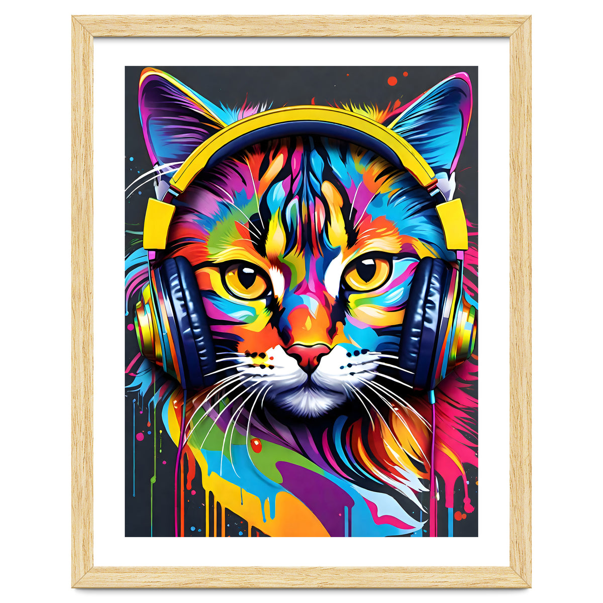Cat In Headphones