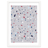 Modern Gray Blue Rounded Terrazzo thumbnail