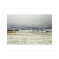 Tourists at the volcano steam spot - Iceland (Print Only)