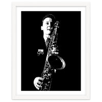 Stan Getz American Jazz Saxophonist in Grayscale