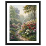 Sunlit Spring Garden Path Oil Painting thumbnail