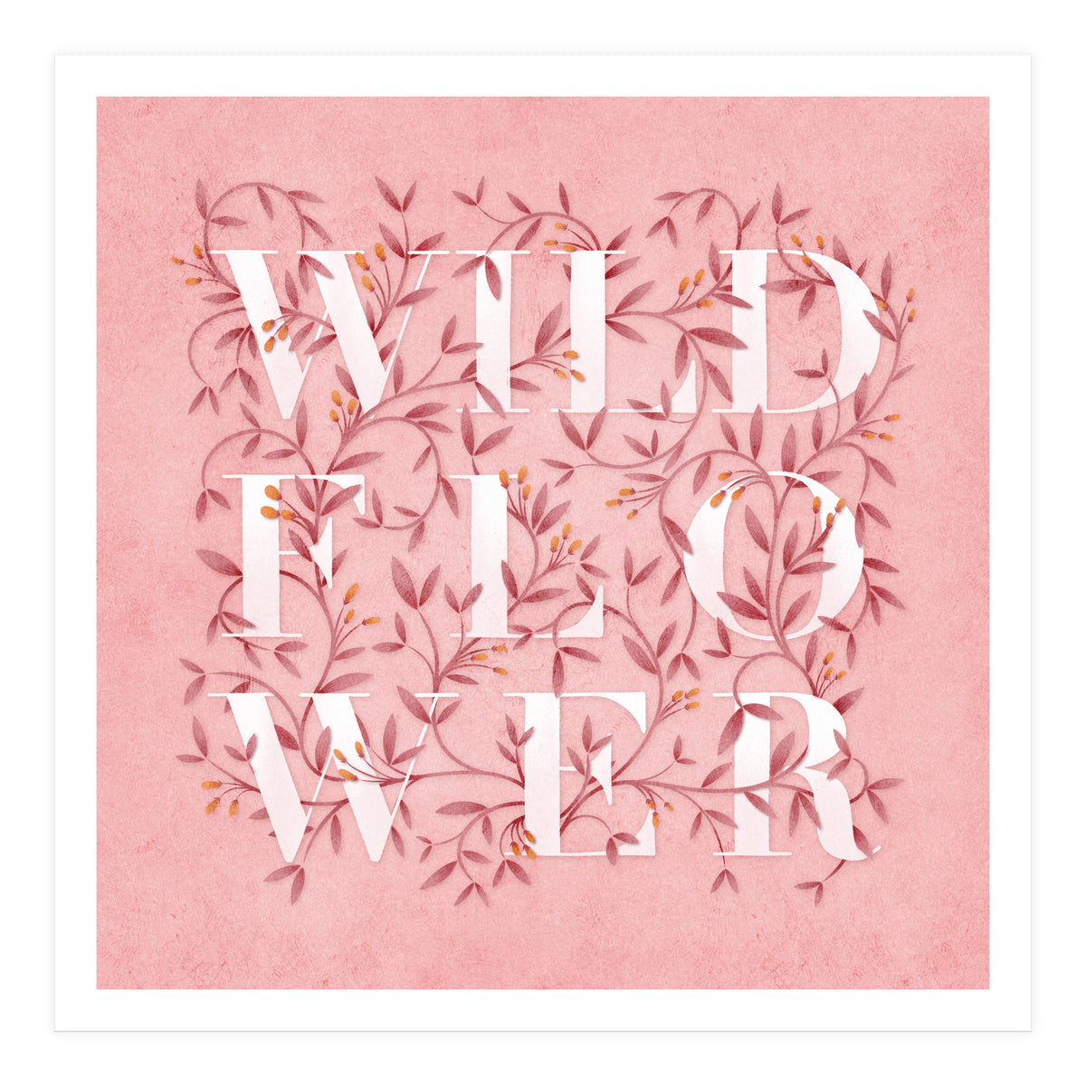 Wild Flower Typography (Print Only)