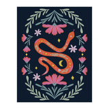 Cute Floral Snake (Print Only) thumbnail