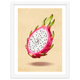 Dragonfruit, Watercolor Illustration, Tropical Pink Art thumbnail