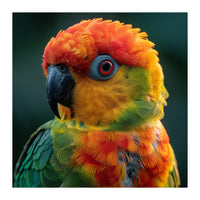Sun Conure Parrot Close Up Eye  (Print Only)